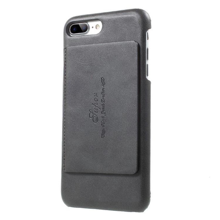 2-in-1 Button Closure Zippered Wallet Leather Cell Phone Case for iPhone 7 Plus 5.5 inch - Black-8
