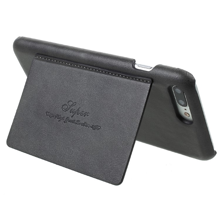2-in-1 Button Closure Zippered Wallet Leather Cell Phone Case for iPhone 7 Plus 5.5 inch - Black-9