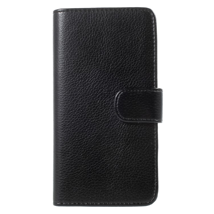 Litchi Texture Leather Wallet Mobile Phone Case with Belt Clip for iPhone 7 Plus 5.5 inch - Black-2