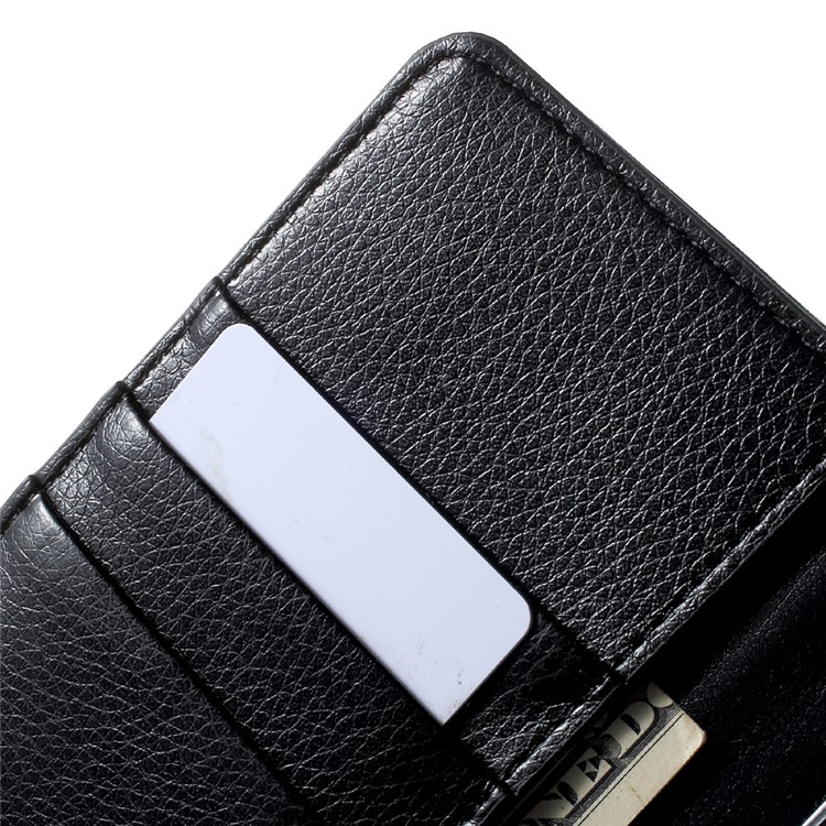Litchi Texture Leather Wallet Mobile Phone Case with Belt Clip for iPhone 7 Plus 5.5 inch - Black-6