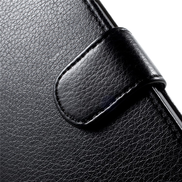 Litchi Texture Leather Wallet Mobile Phone Case with Belt Clip for iPhone 7 Plus 5.5 inch - Black-8