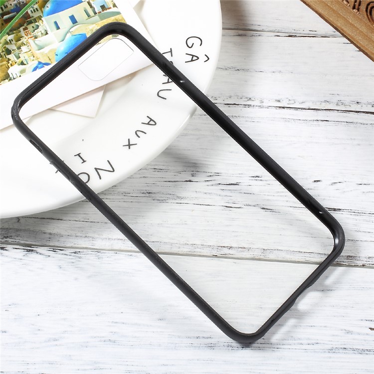 For iPhone 7 4.7 Clear Hybrid Phone Shell (TPU Frame + Acrylic Back) - Black-7