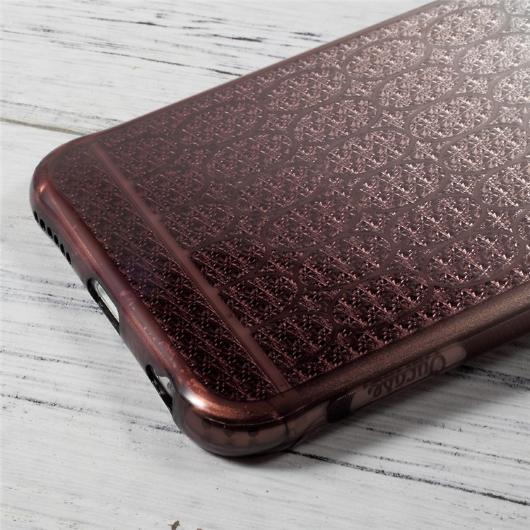 OUCASE Gradient Color TPU Mobile Phone Case with Inner Glittery Diamond Pattern for iPhone 6s 6 - Grey-6
