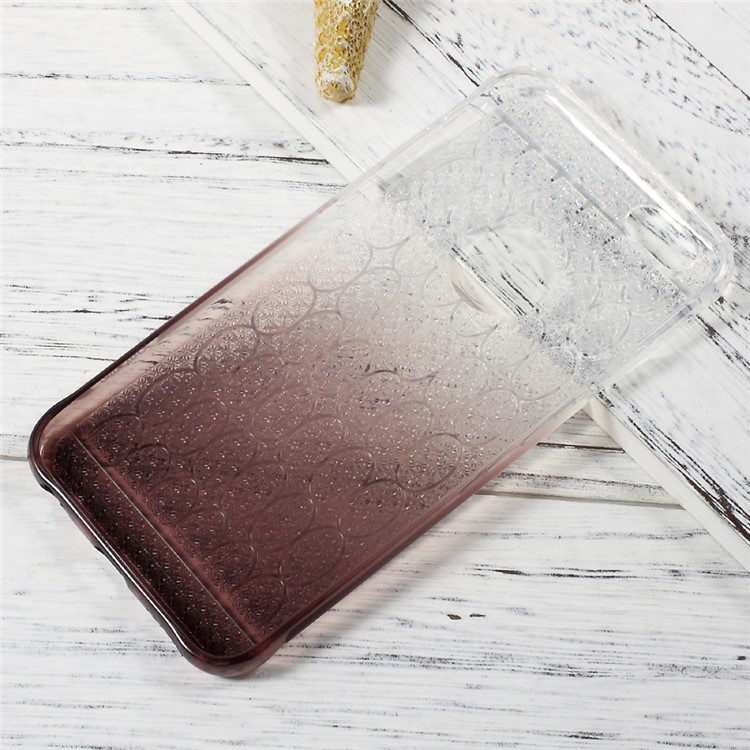 OUCASE Gradient Color TPU Mobile Phone Case with Inner Glittery Diamond Pattern for iPhone 6s 6 - Grey-7