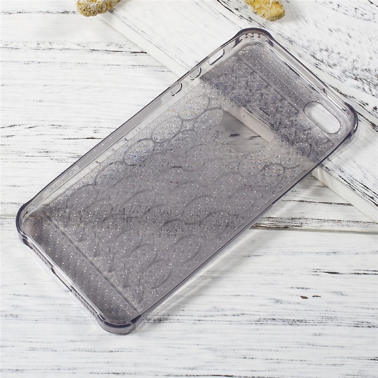 OUCASE Inner Glittery Diamond Pattern TPU Case for iPhone SE/5s/5 - Grey-8