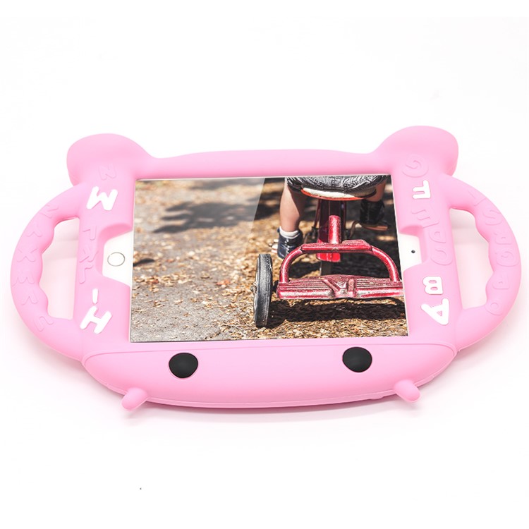 3D Fun Cartoon Robot Shockproof Silicone Protective Stand Case for iPad Mini 3 2 1 - Pink-4