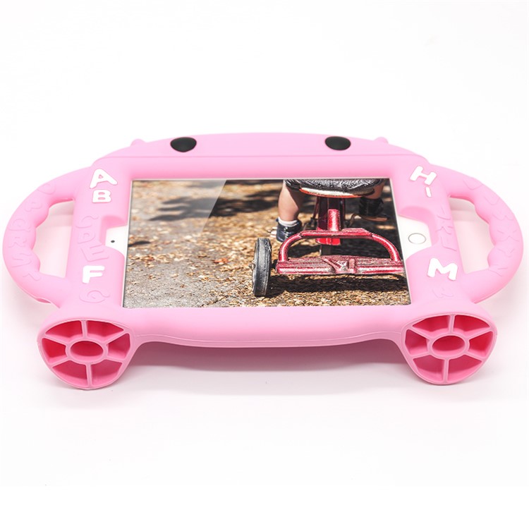 3D Fun Cartoon Robot Shockproof Silicone Protective Stand Case for iPad Mini 3 2 1 - Pink-5