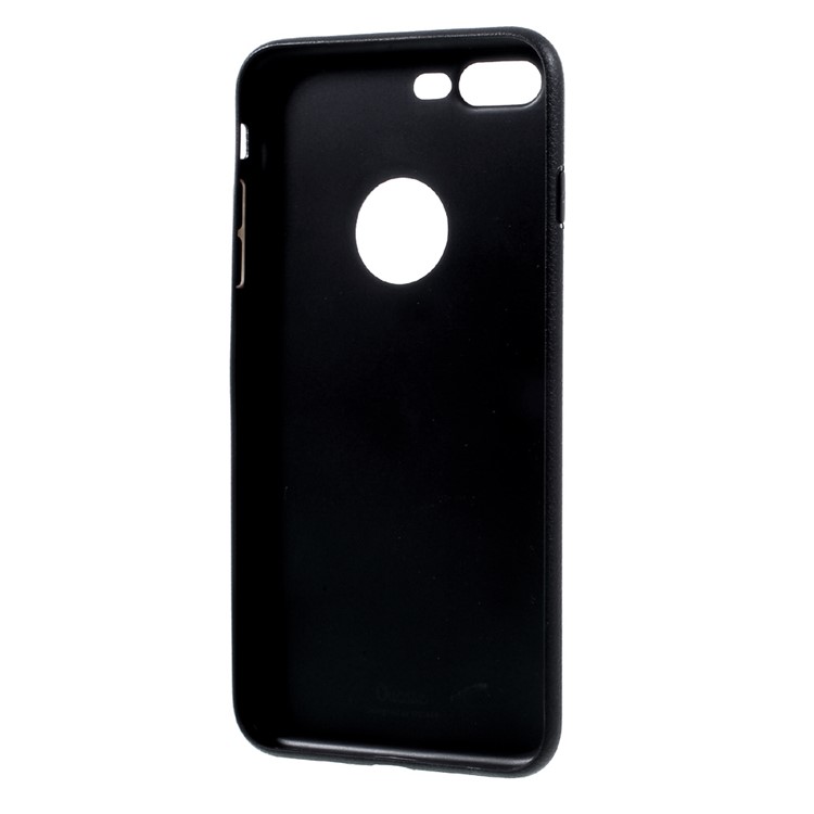 OUCASE At Ease Series Litchi Grain TPU Back Case for iPhone 7 Plus 5.5 Inch - Black-5