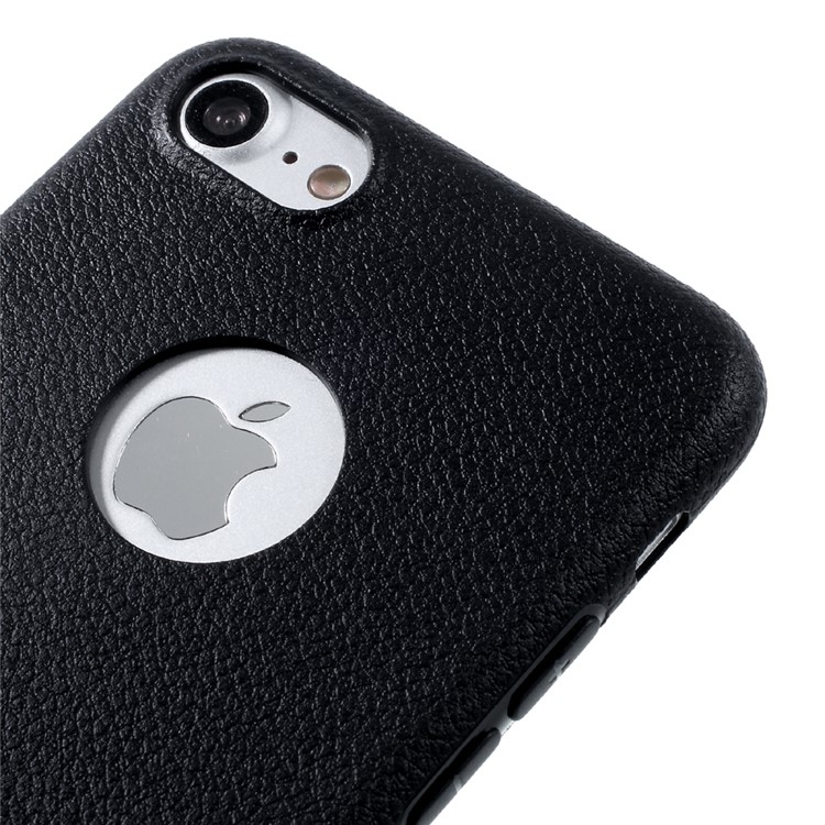 OUCASE At Ease Series Litchi Texture Soft TPU Case for iPhone 7 4.7 Inch - Black-3