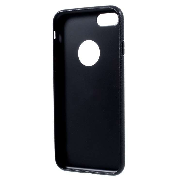 OUCASE At Ease Series Litchi Texture Soft TPU Case for iPhone 7 4.7 Inch - Black-5