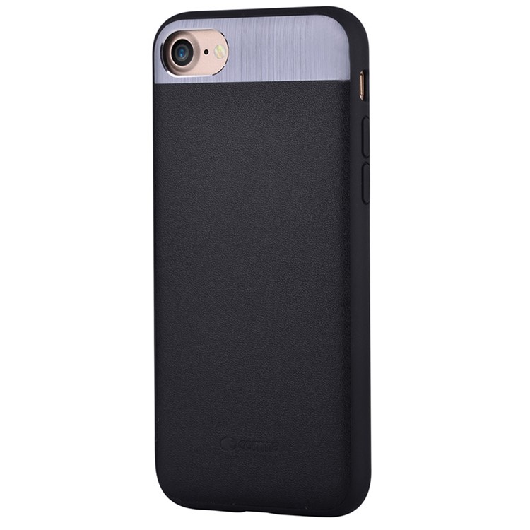 COMMA Genuine Leather Coated Hybrid TPU + PC Phone Case for iPhone 7 4.7 inch - Black-5