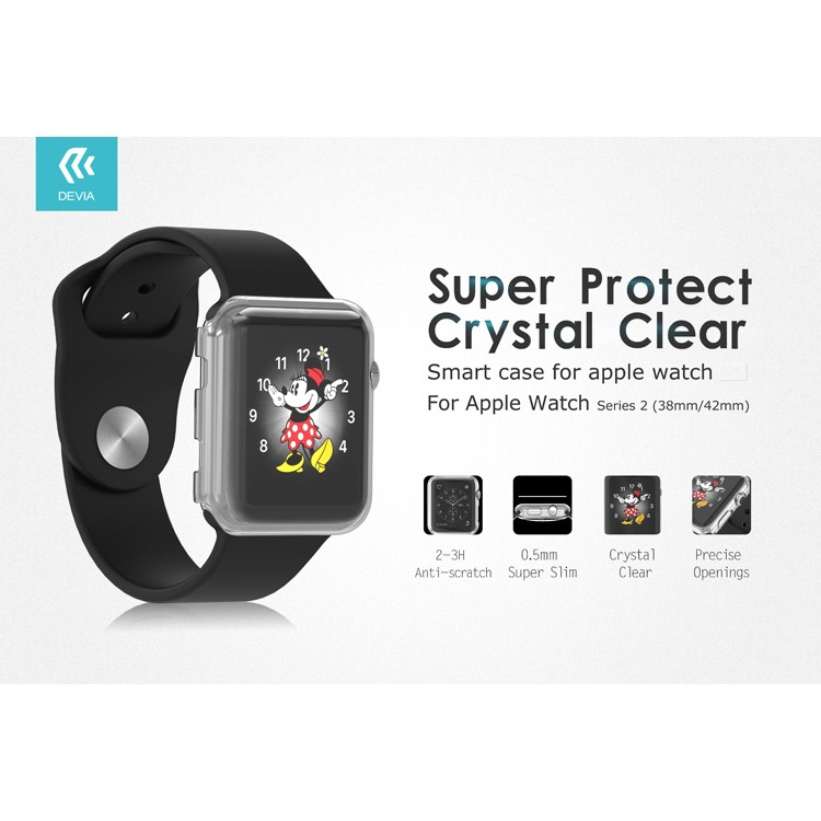 DEVIA 0.5mm Super Thin Crystal Clear Plastic Protective Case for Apple Watch Series 2 38mm - Transparent-11