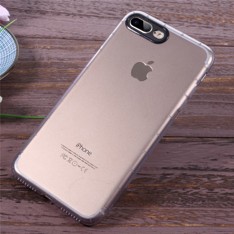 OUCASE Bodyguard Series Drop-proof TPU Case for iPhone 7 Plus 5.5 - Transparent Black-1