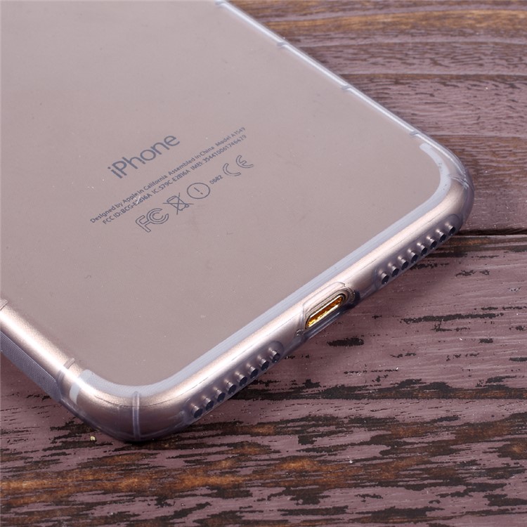 OUCASE Bodyguard Series Drop-proof TPU Case for iPhone 7 Plus 5.5 - Transparent Black-6