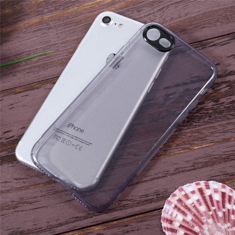 OUCASE Bodyguard Series TPU Drop-proof Case for iPhone 7 4.7 Inch - Transparent Black-6