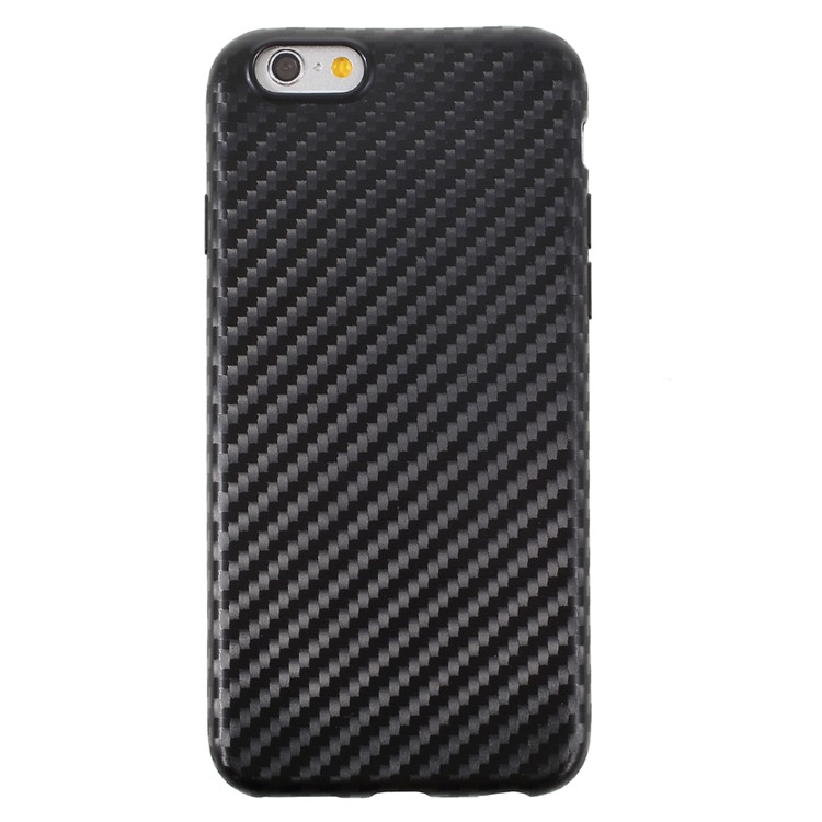 FSHANG Carbon Fiber Flexible TPU Phone Case for iPhone 6s Plus / 6 Plus - Black-2