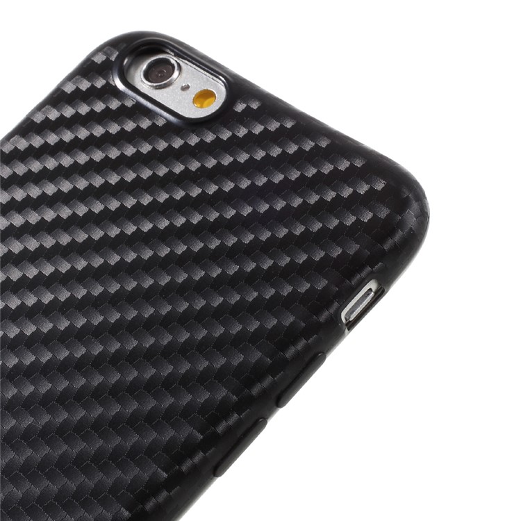 FSHANG Carbon Fiber Flexible TPU Phone Case for iPhone 6s Plus / 6 Plus - Black-3