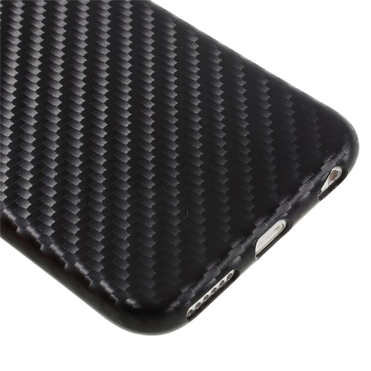 FSHANG Carbon Fiber Flexible TPU Phone Case for iPhone 6s Plus / 6 Plus - Black-4