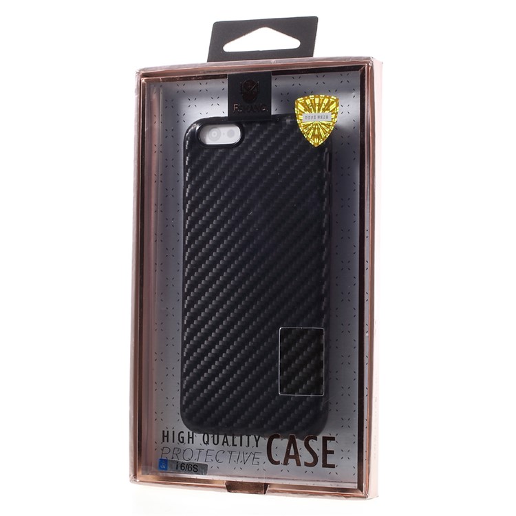 FSHANG Carbon Fiber Flexible TPU Phone Case for iPhone 6s Plus / 6 Plus - Black-6