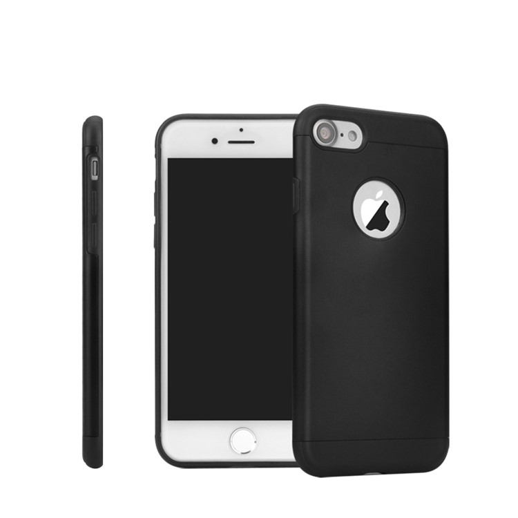 YED Defender Series Drop-proof Metal + TPU Hybrid Case for iPhone 7 - Black-1