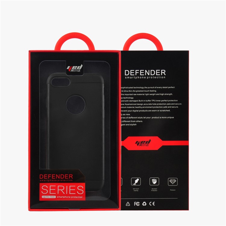 YED Defender Series Drop-proof Metal + TPU Hybrid Case for iPhone 7 - Black-3