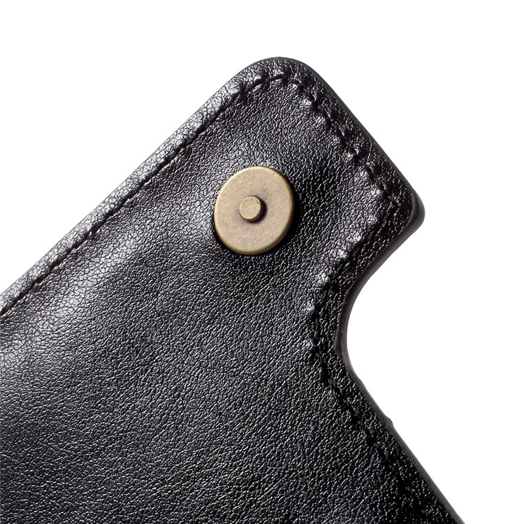 Multi-slot Leather Coated PC Hard Mobile Phone Case for iPhone 6s / 6 - Black-9