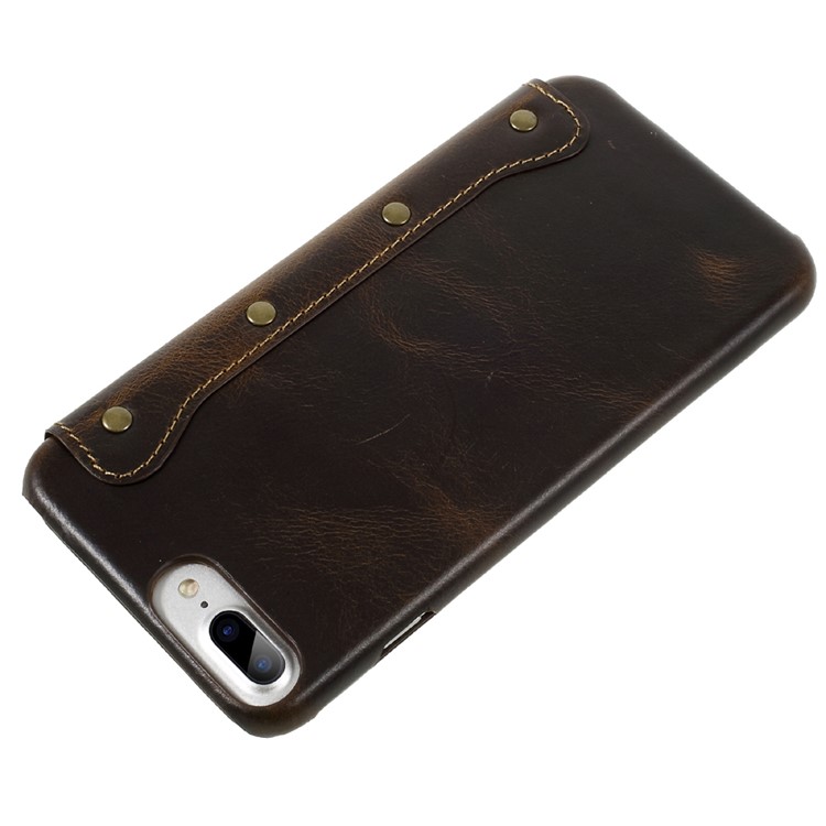 Genuine Leather Wallet Flip Cover for iPhone 7 Plus - Black-6