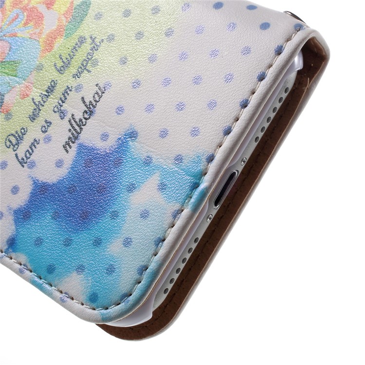 JIANG Cartoon Pattern Printing Wallet Leather Phone Cover for iPhone 7 4.7 inch - Pink Rabbit-10
