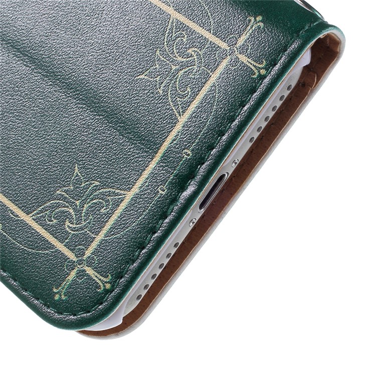 JIANG Cartoon Fairy Tale Pattern Wallet Leather Mobile Phone Cover for iPhone 7 4.7 inch - Green / Fairy-10
