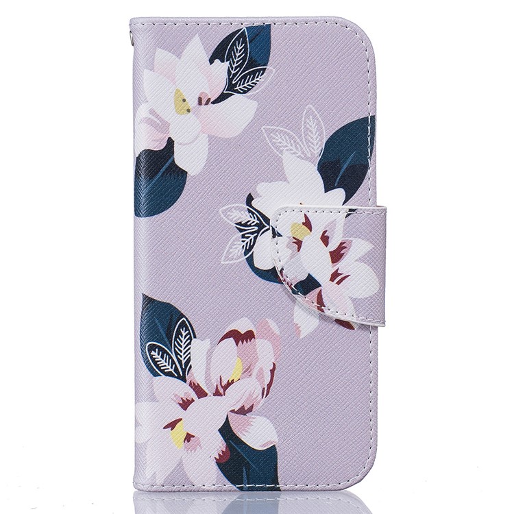 Pretty Pattern Printing Wallet Stand Leather Case for iPhone 6s 6 4.7 inch - Charming Flowers / Grey-2