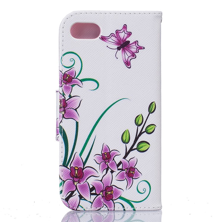 Para el iPhone 8 / 7 4.7 inch Bastante patrón caja de cuero del teléfono de la carpeta - Flores de mariposa-3