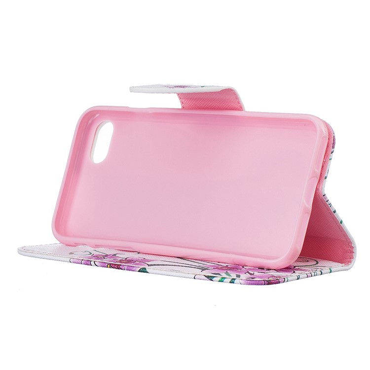 Para el iPhone 8 / 7 4.7 inch Bastante patrón caja de cuero del teléfono de la carpeta - Flores de mariposa-4