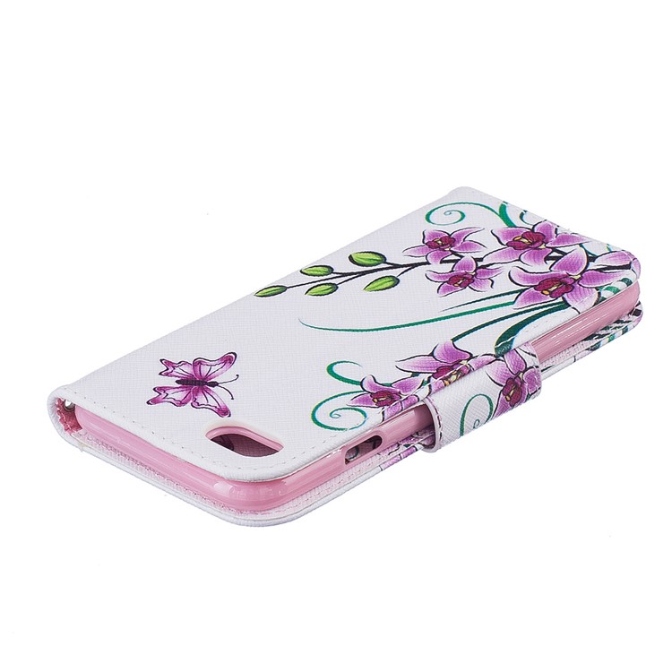 Para el iPhone 8 / 7 4.7 inch Bastante patrón caja de cuero del teléfono de la carpeta - Flores de mariposa-7