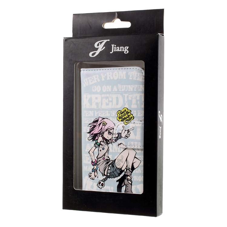 JIANG Cool Cartoon Pattern Wallet Leather Mobile Case with Stand for iPhone 7 4.7 inch - Style A-11