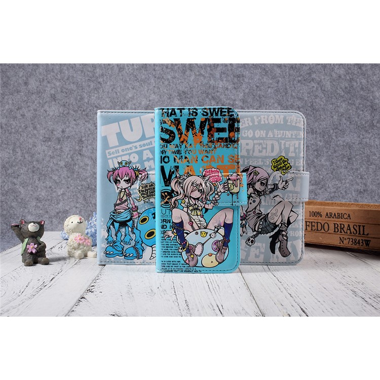 JIANG Cool Cartoon Pattern Wallet Leather Mobile Case with Stand for iPhone 7 4.7 inch - Style A-14