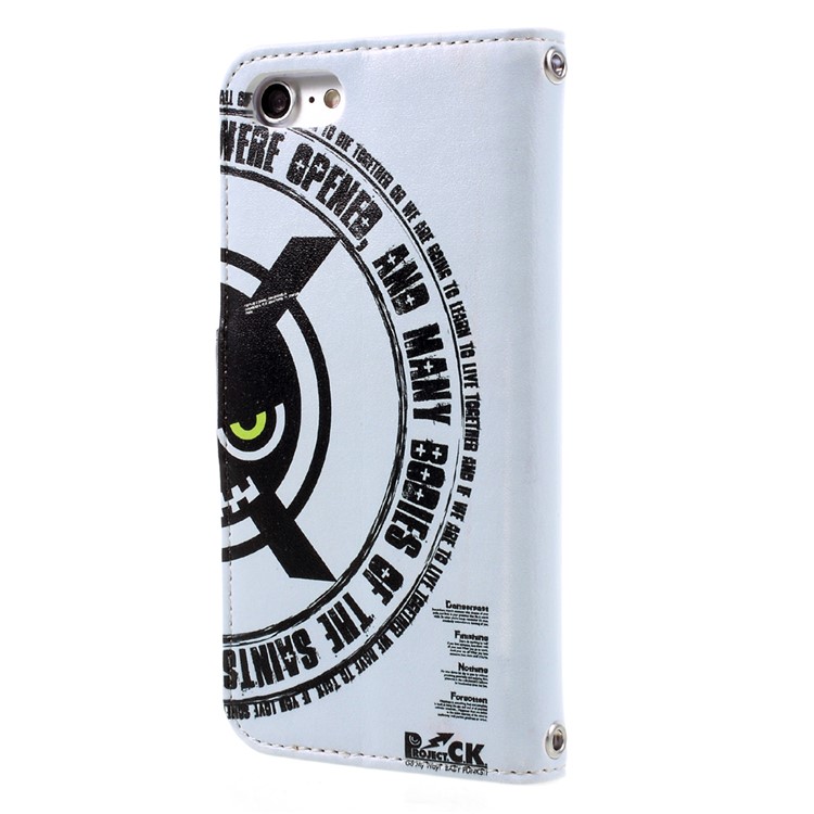 JIANG Cool Cartoon Pattern Wallet Leather Mobile Case with Stand for iPhone 7 4.7 inch - Style A-2