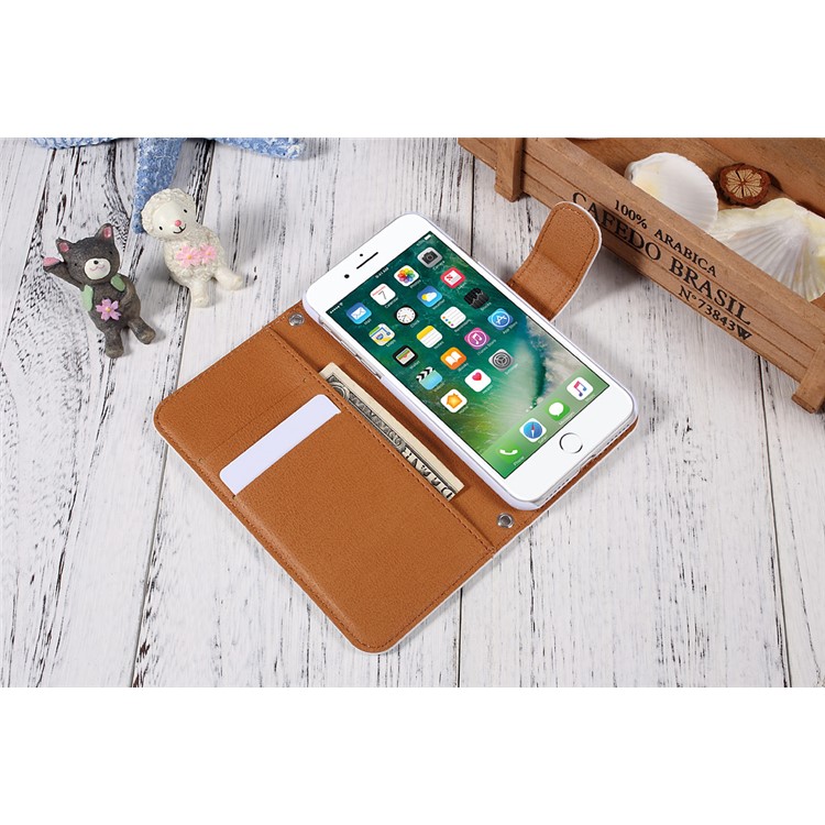 JIANG Cool Cartoon Pattern Wallet Leather Mobile Case with Stand for iPhone 7 4.7 inch - Style A-22