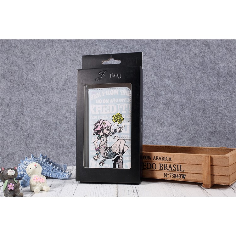 JIANG Cool Cartoon Pattern Wallet Leather Mobile Case with Stand for iPhone 7 4.7 inch - Style A-25