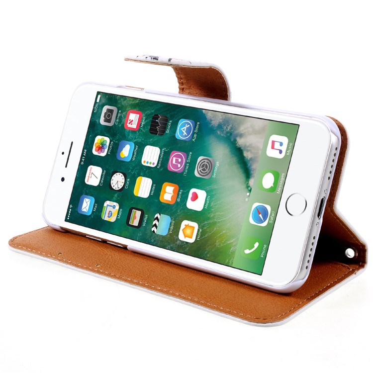 JIANG Cool Cartoon Pattern Wallet Leather Mobile Case with Stand for iPhone 7 4.7 inch - Style A-4