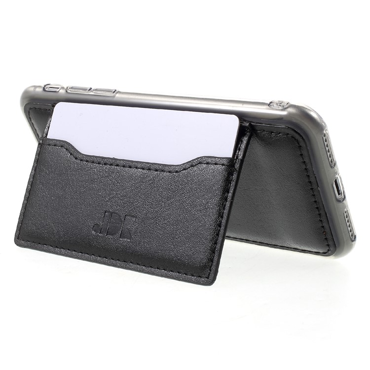 2-in-1 Button Closure Zippered Wallet Leather Cell Phone Case with Metal Ring for iPhone 7 4.7 inch - Black-7
