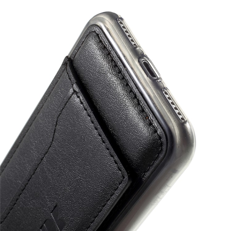 2-in-1 Button Closure Zippered Wallet Leather Cell Phone Case with Metal Ring for iPhone 7 4.7 inch - Black-9