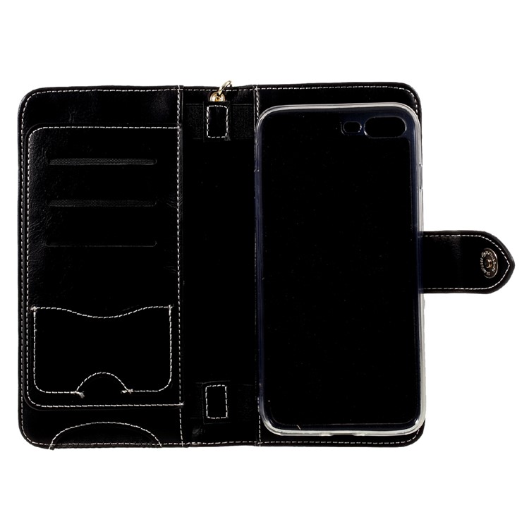 Multifunctional Wallet with Mobile Phone Shell for iPhone 7 Plus - Black-15
