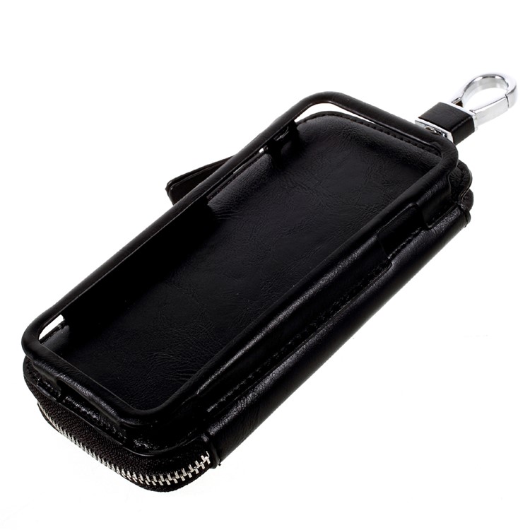 Keychain Design Zipper Wallet Leather Phone Case for iPhone 7 / 6 4.7 inch - Black-8