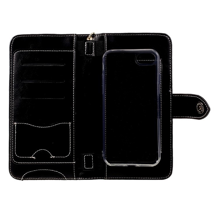 Multifunctional Clutch Purse with Detachable TPU Back Cover for iPhone 7 4.7 inch - Black-15