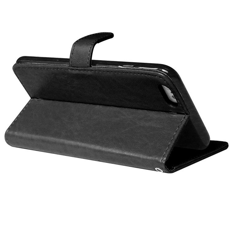 3 Card Slots Leather Cell Phone Case for iPhone 6s Plus / 6 Plus - Black-5