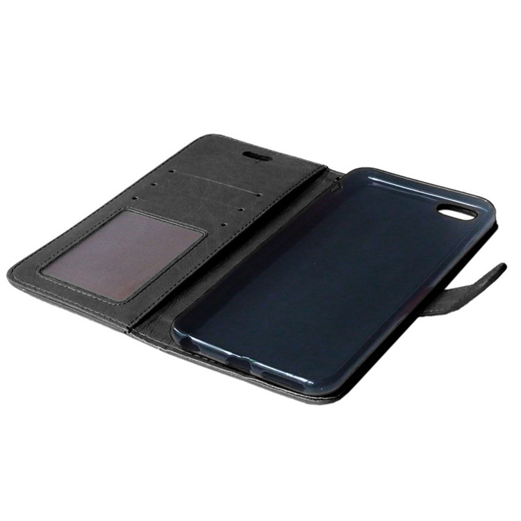 3 Card Slots Leather Cell Phone Case for iPhone 6s Plus / 6 Plus - Black-9