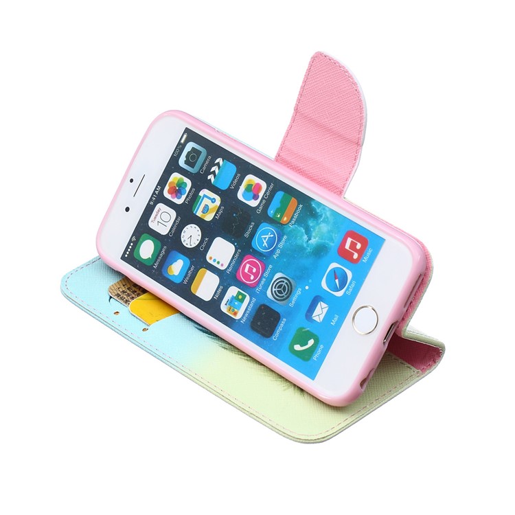 Patterned Leder Geldbörse Flip Gehäuse für iPhone 6s / 6 4.7 - Quill Pen und Zitat-5