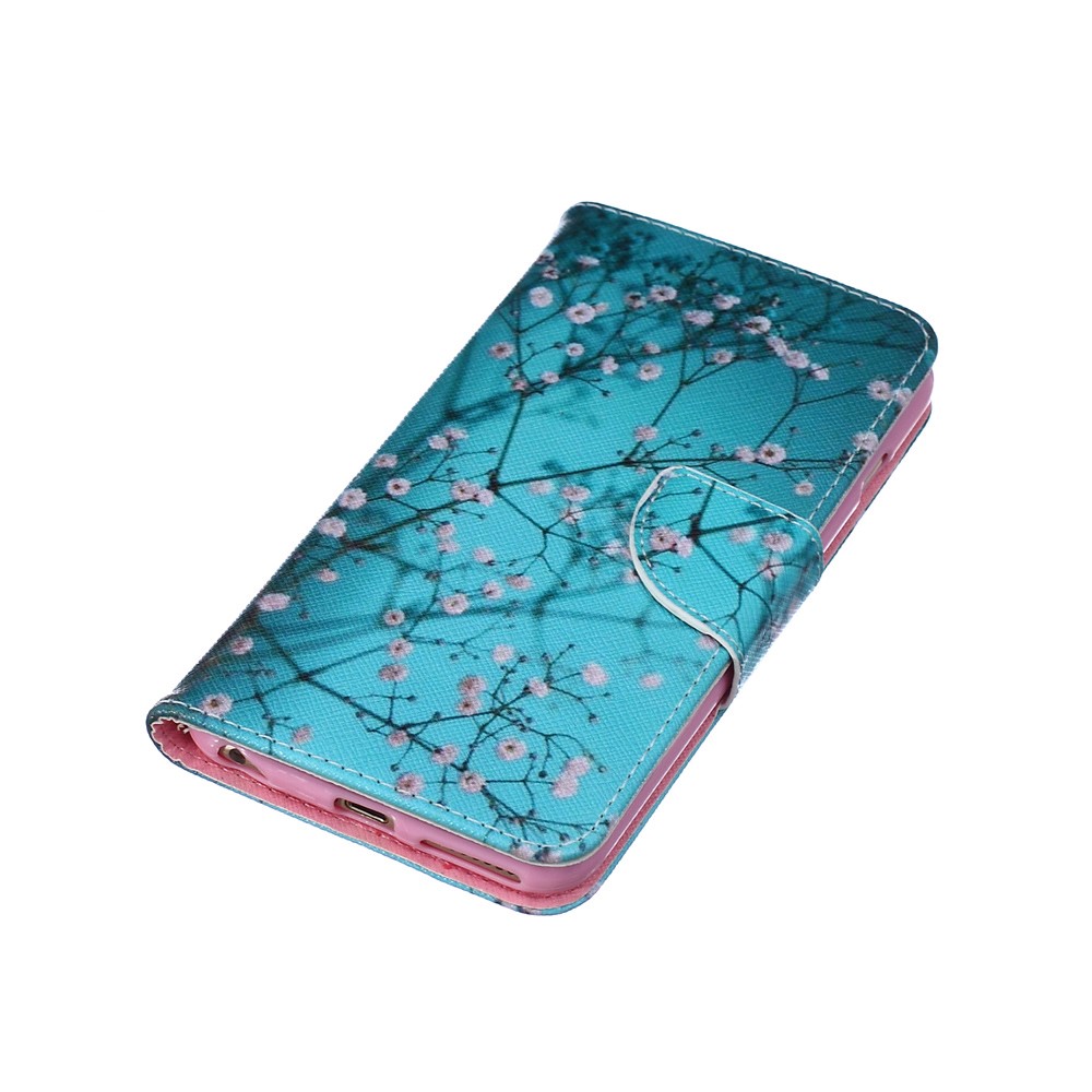 Funda de cuero con diseño de teléfono móvil para iPhone 6s / 6 4.7 - rosa florete-3
