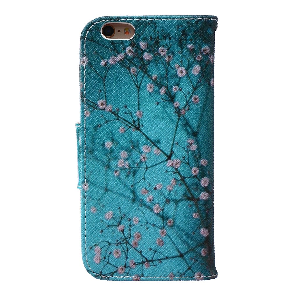 Funda de cuero con diseño de teléfono móvil para iPhone 6s / 6 4.7 - rosa florete-4