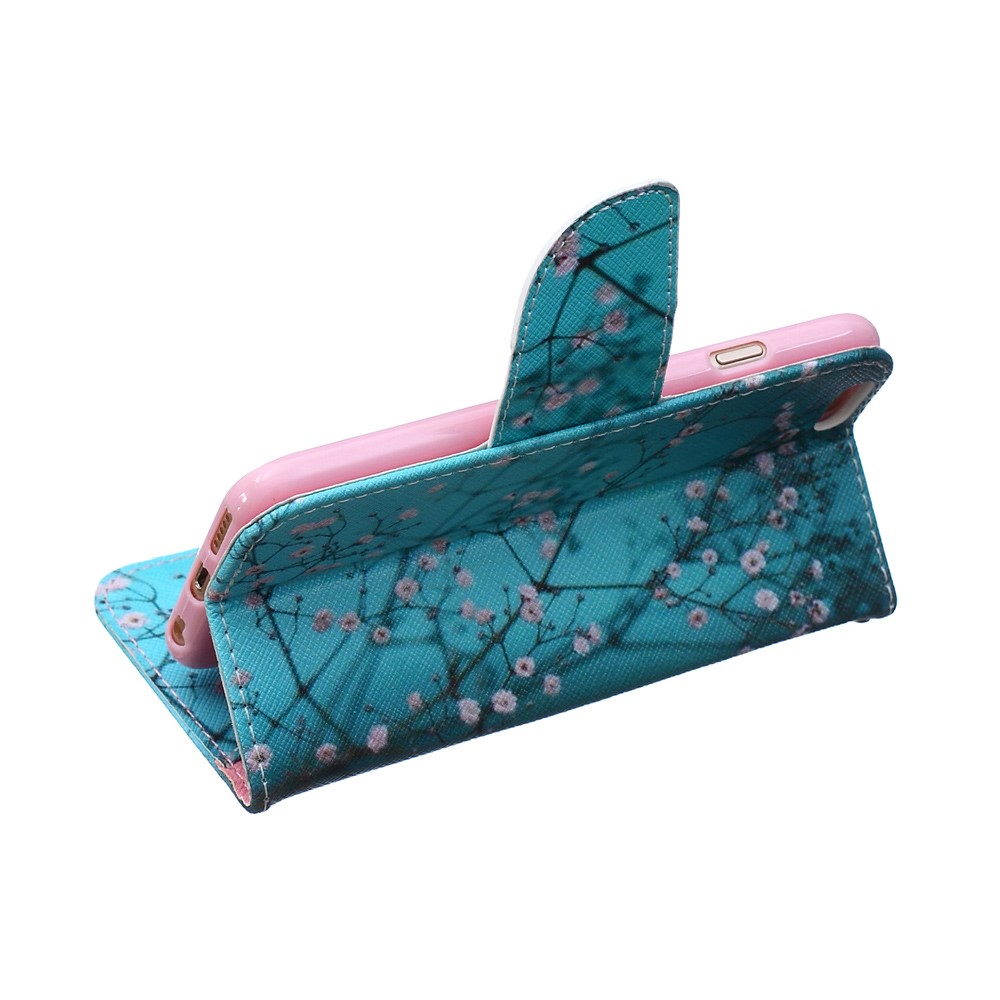 Funda de cuero con diseño de teléfono móvil para iPhone 6s / 6 4.7 - rosa florete-7